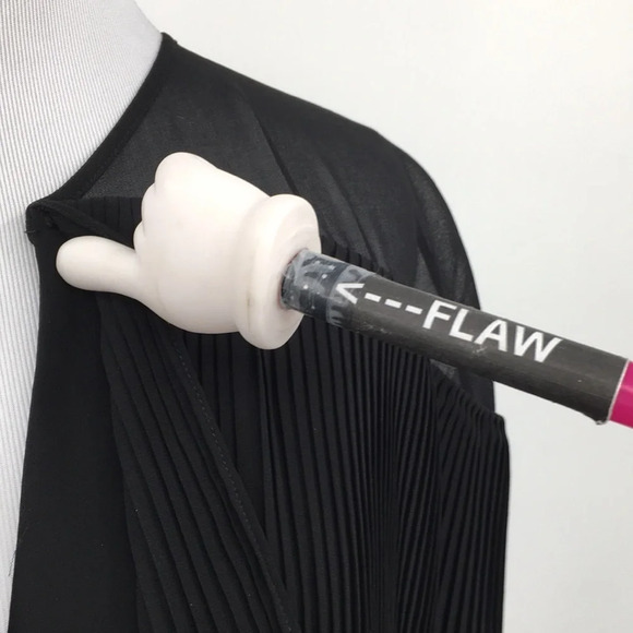 Prabal Gurung Collective Blouse‎ Womens 2 Black Ruffle Ribbed Button Front - Picture 3 of 14